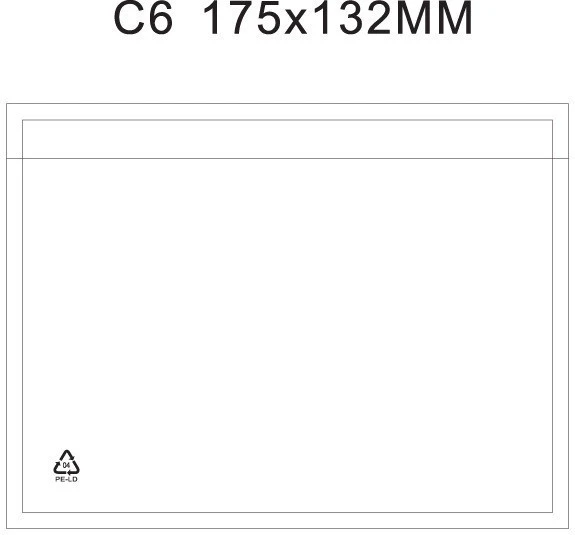Packsedelskuvert, C6, Utan tryck, 175x132 mm, 1000 st