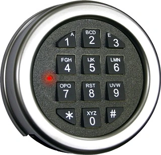 Elkodlås till säkerhetsskåp, Högsäkerhetslås, 2 koder, RotoBolt EM20