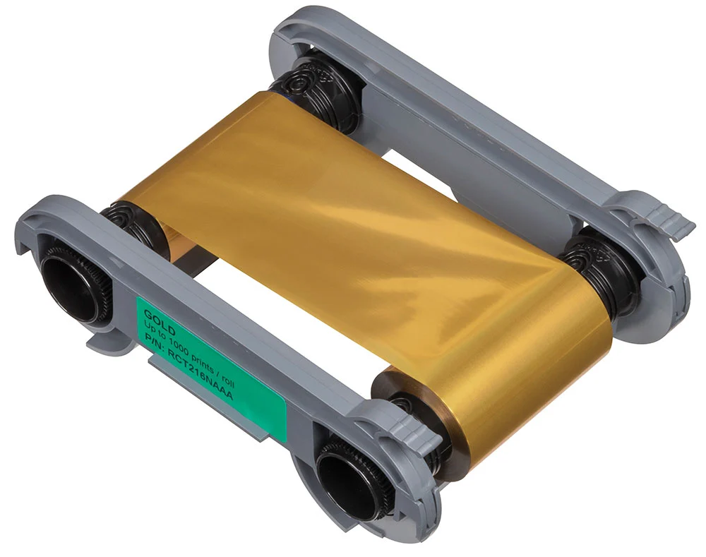 Guld monokromt färgband, Evolis Primacy 2