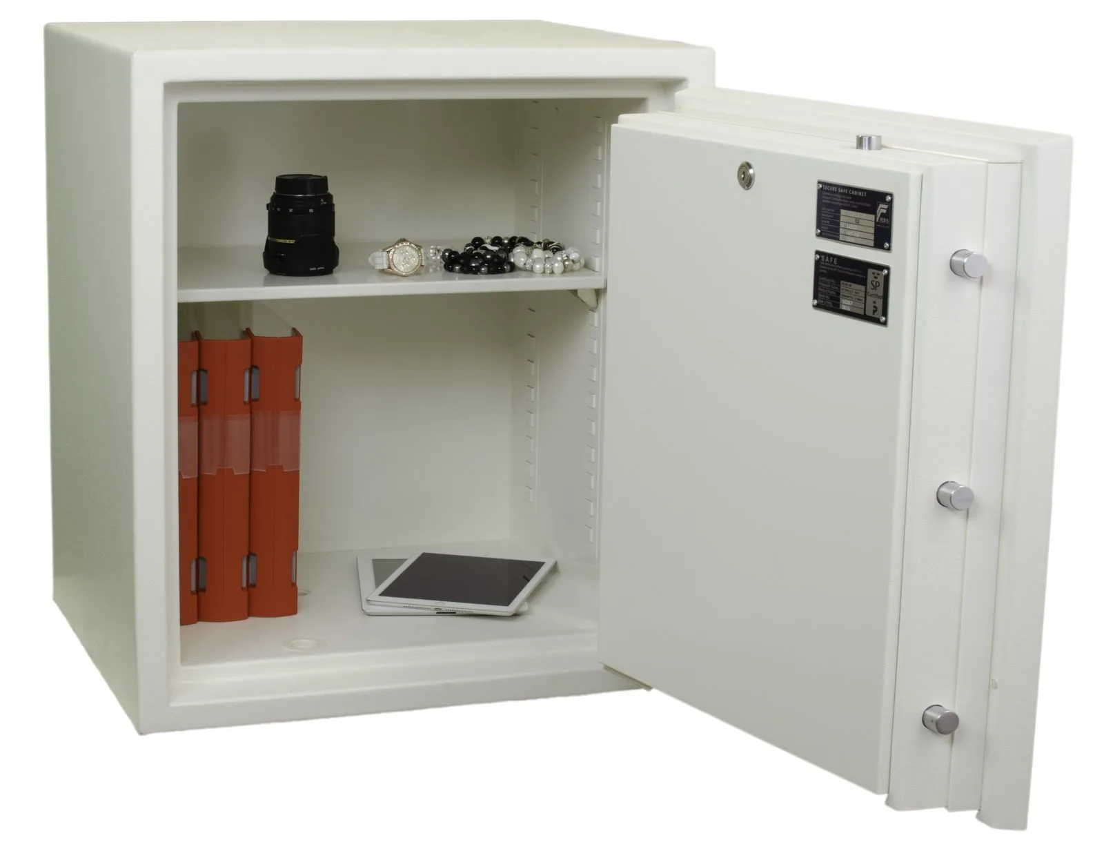 Stöldskyddsskåp med brandskydd, EN-14450 S2, 60P, D23-S2