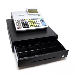 Kassaregister med stor låda, inbyggd kassalåda & kunddisplay, Casio SE-S400