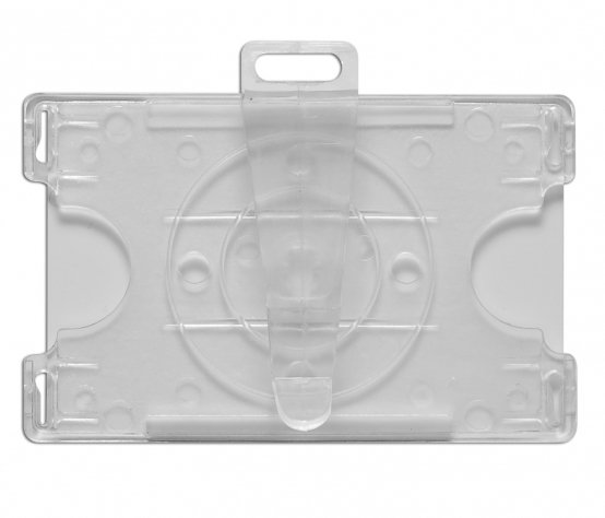 Vridbar ID-bricka, Genomskinlig, inkl. klämma, Förpackning 100 st