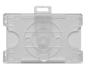 Vridbar ID-bricka, Genomskinlig, inkl. klämma, Förpackning 100 st