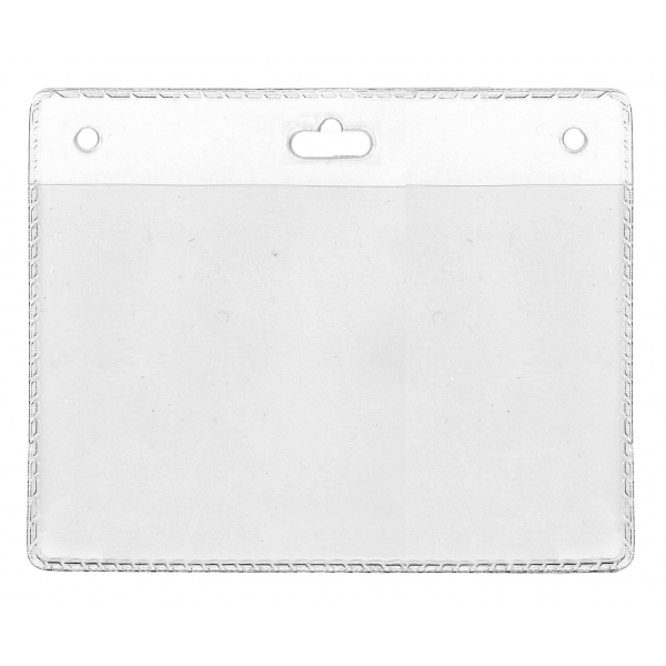 Plastficka för namnbricka, Genomskinlig, Horisontell, Förpackning 100 st