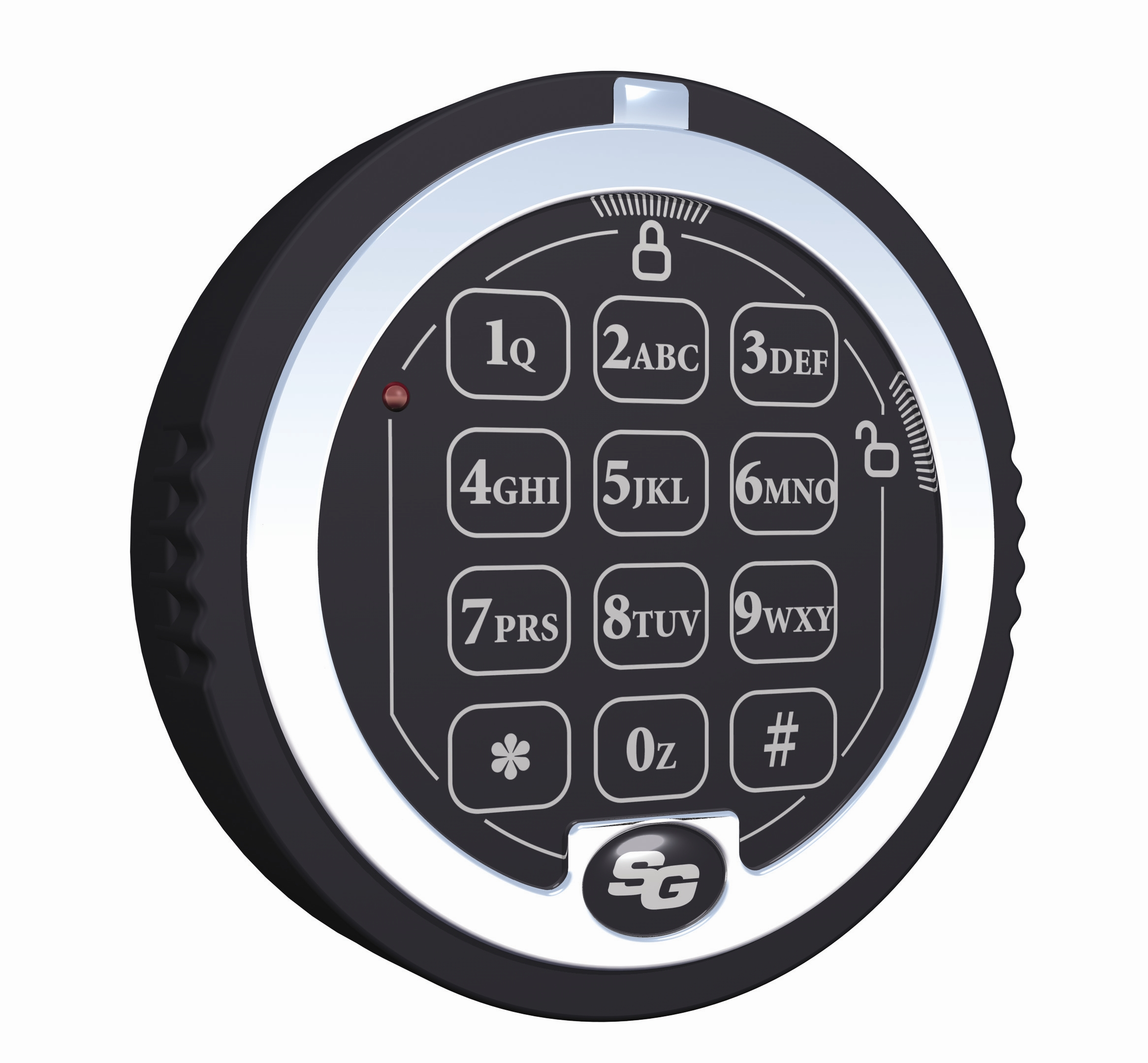 Elkodlås för kassaskåp, 2 koder, Batteridrivet, Insynsskydd, SPARTAN