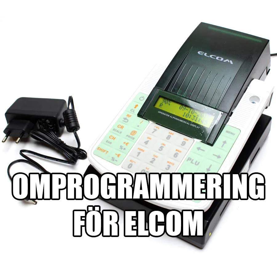 Programmering av Elcom kassaregister