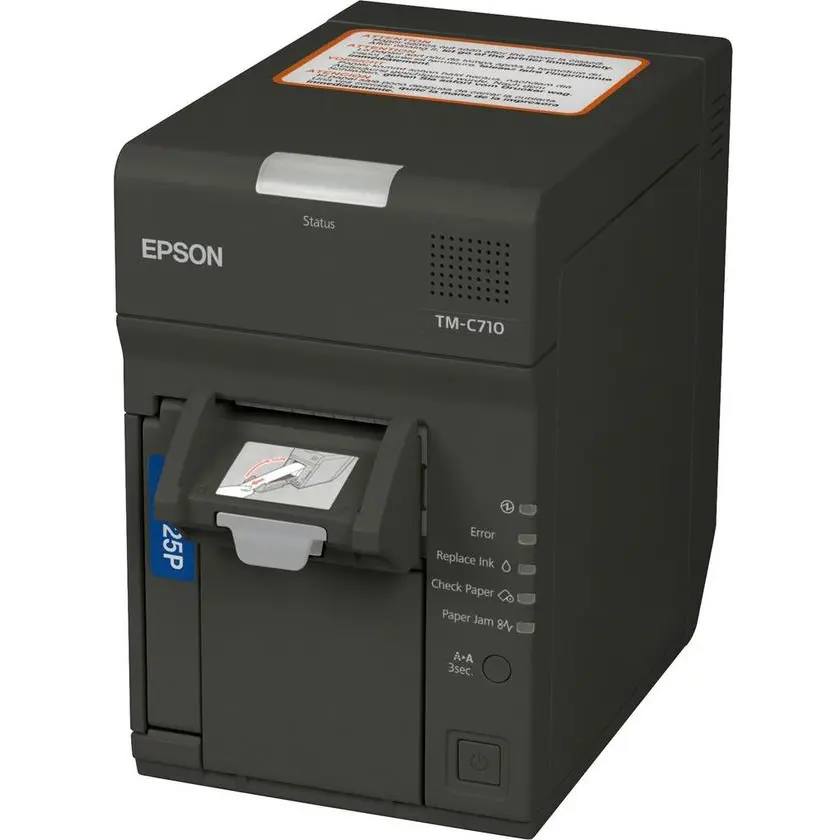 Färgskrivare för kuponger, USB, Ethernet, Epson TM-C710
