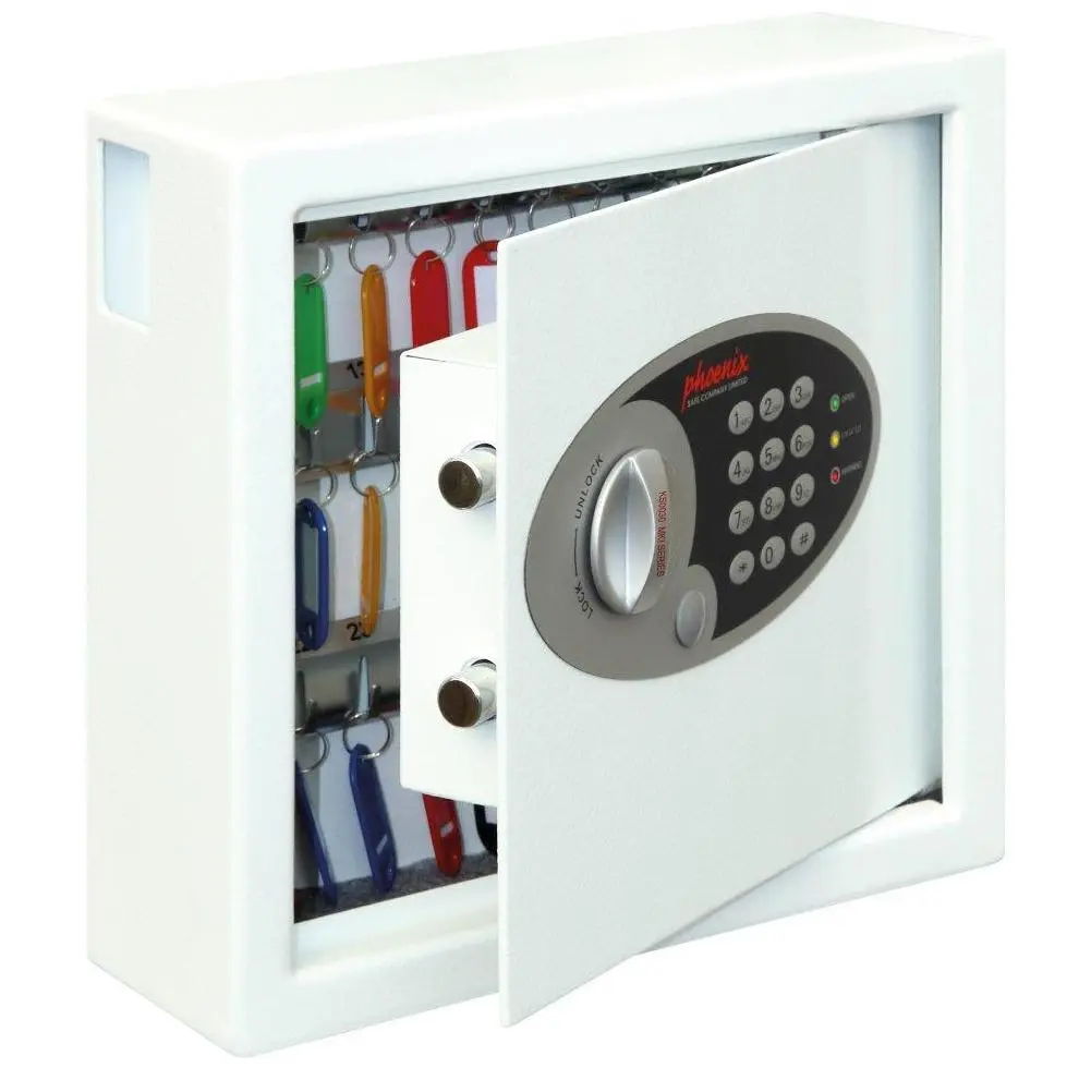 Nyckelskåp, Elkodlås, Inkast, 30 krokar, Top 30
