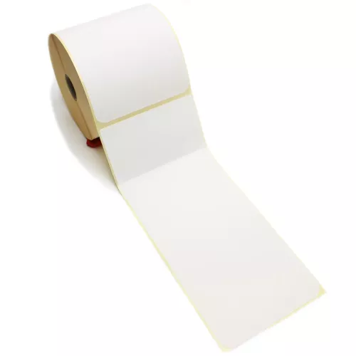 Transportetiketter, Rulle, Perf, Bussgods/Schenker, 105x251Ø25 mm, 300 st/rulle