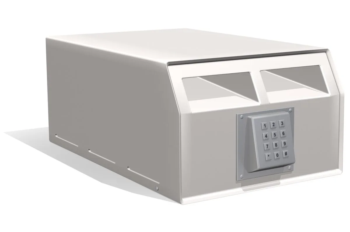 Sedelbox, Rånskyddsbox, 2 inkast, Elkodlås, TSKN