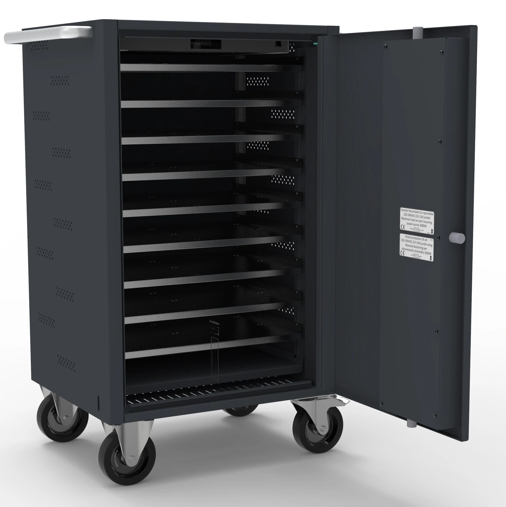 Laptopvagn LTV 1100 rymmer 10 laptops eller 20 surfplattor/ Ipads