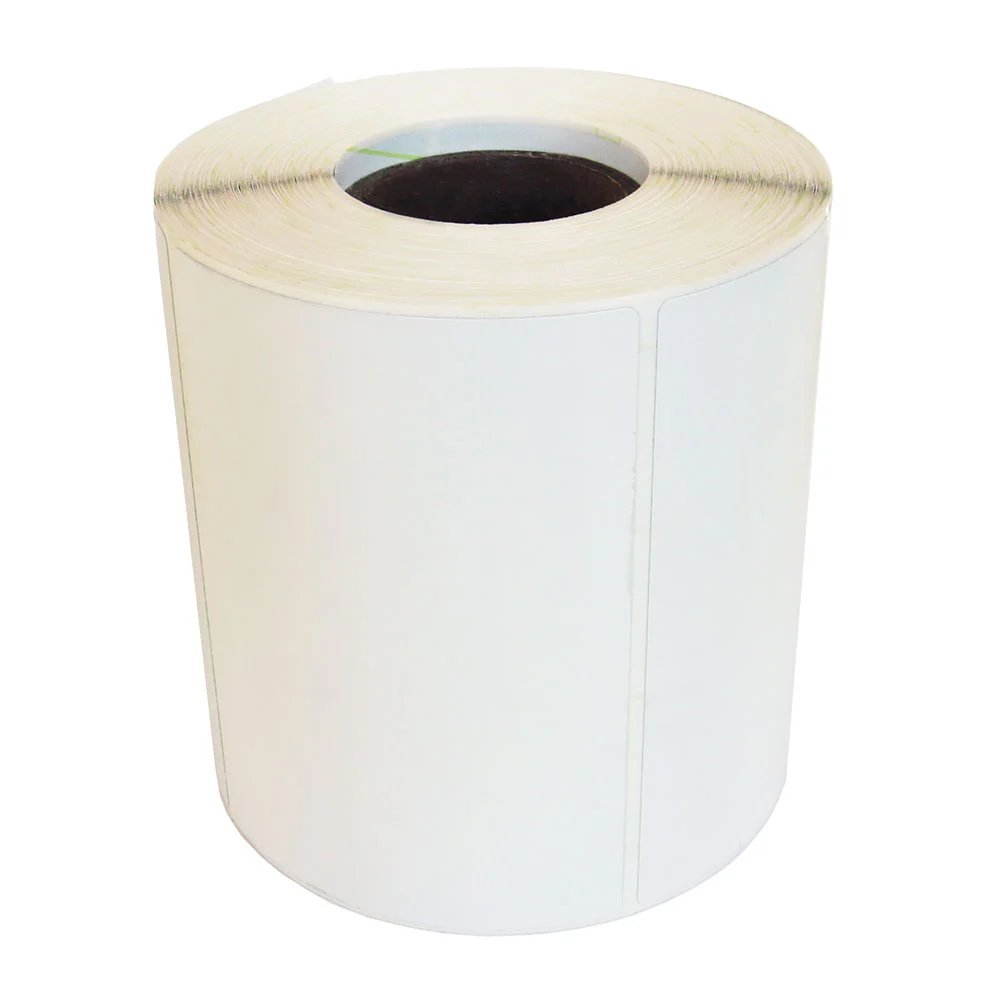 Däcketikett, Starkt specialklister, Vit, TT, Perforerad, 100x100Ø40 mm, 700 st/rulle