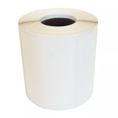 Däcketikett, Starkt specialklister, Vit, TT, Perforerad, 100x100Ø40 mm, 700 st/rulle