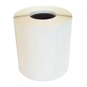 Däcketikett, Starkt specialklister, Vit, TT, Perforerad, 100x100Ø40 mm, 700 st/rulle