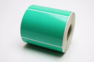 Däcketikett, Starkt specialklister, Grön, TT, Perforerad, 100x74Ø40 mm, 500 st/rulle