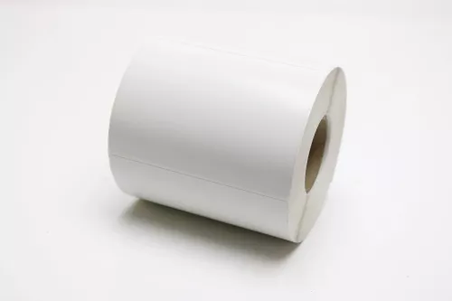 Däcketikett, Starkt specialklister, Vit, TT, Perforerad, 100x74Ø40 mm, 500 st/rulle