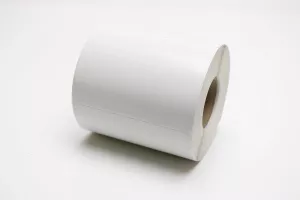 Däcketikett, Starkt specialklister, Vit, TT, Perforerad, 100x74Ø40 mm, 500 st/rulle