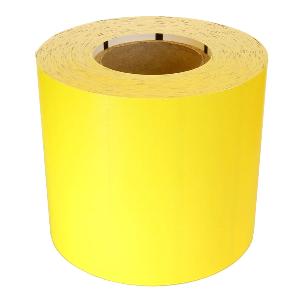 Gula hyllkantsetiketter, Rulle, TT, Läsmärke (Blackmark), 80x25Ø40 mm, 1250 st