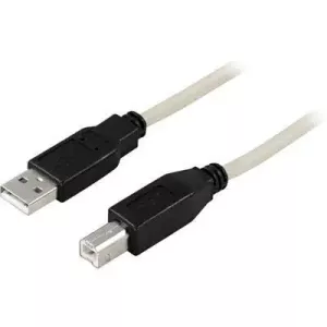 USB 2.0-kabel, Typ A hane - Typ B hane, 2 m
