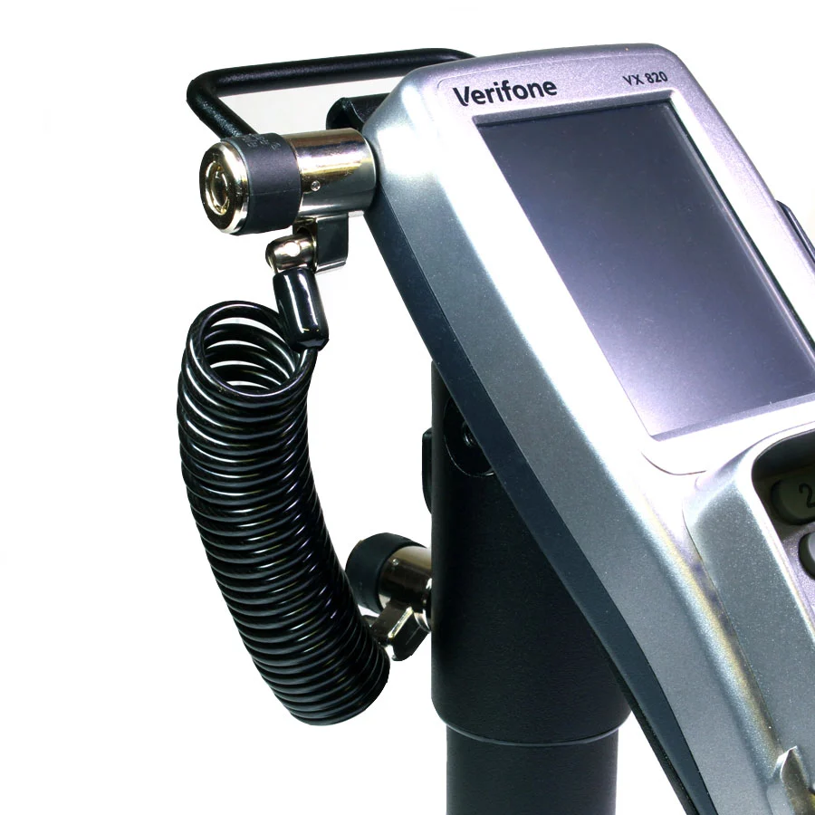 Lås med spiralkabel för betalterminal eller surfplatta, SpacePole