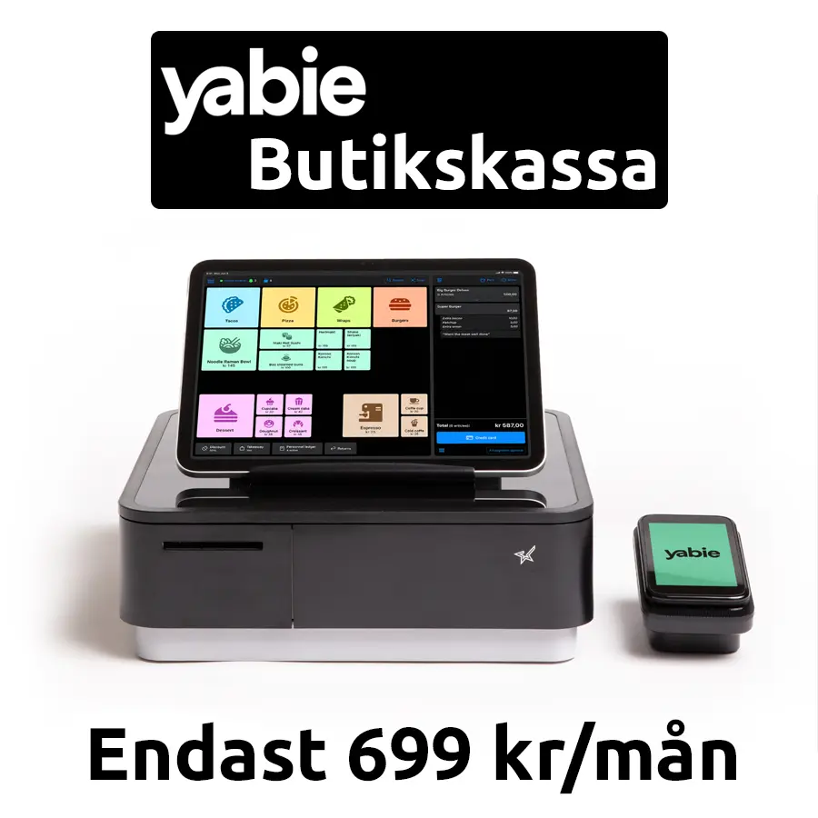 Yabie Butikskassa, restauranglösning – Komplett