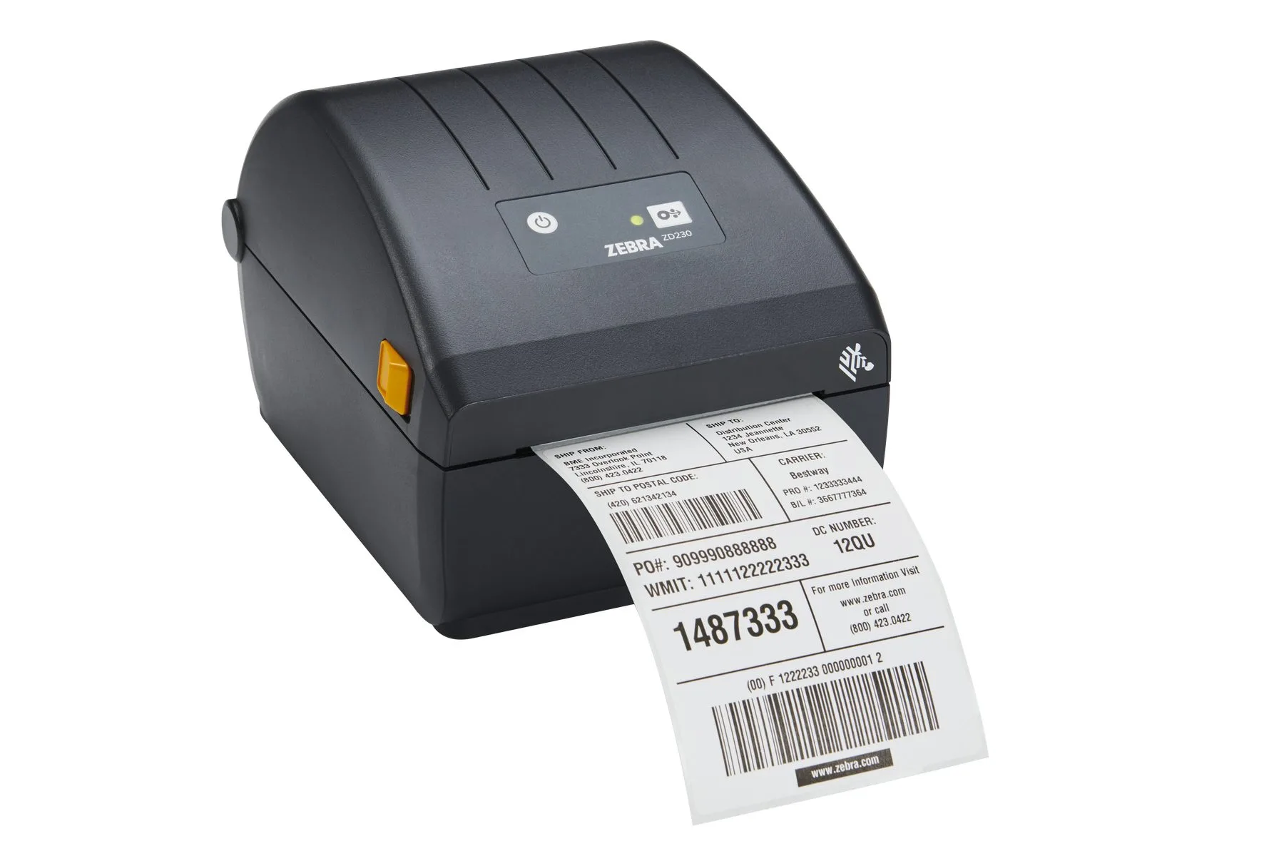 Etikettskrivare för e-handel, USB, LAN, WiFi, Bluetooth, Zebra ZD230d