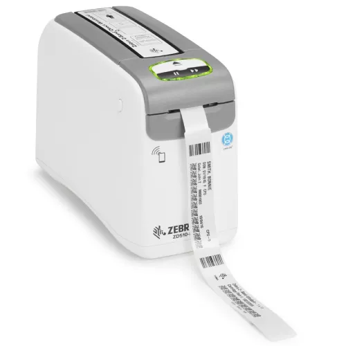 Armbandsskrivare för sjukvård & festival, Direkttermo, USB & LAN, 300 dpi, Zebra ZD510