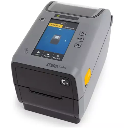 Etikettskrivare med display, DT, TT, USB, RS232, LAN, Bluetooth, WiFi, Zebra ZD611t