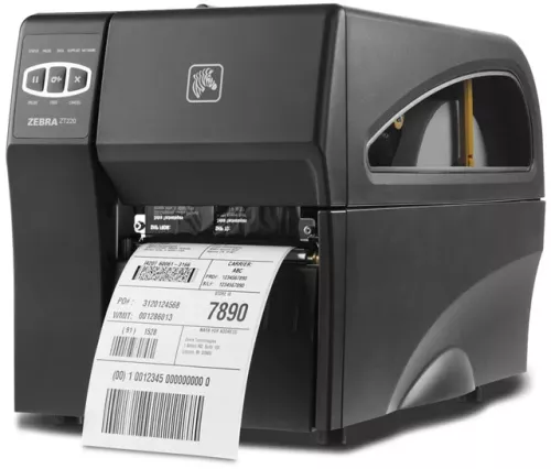 Etikettskrivare, DT, USB, RS232, LAN (ethernet), Zebra ZT220d