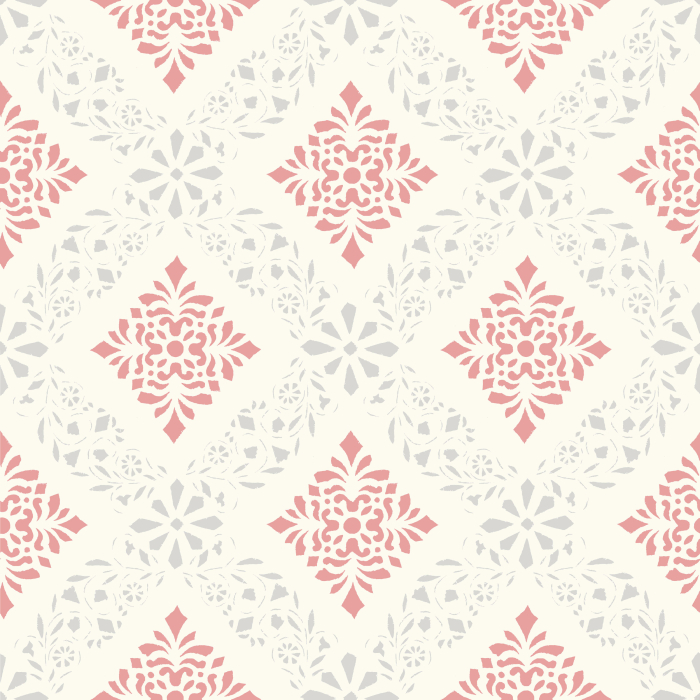 Tapet Dellen/ Grå Röd