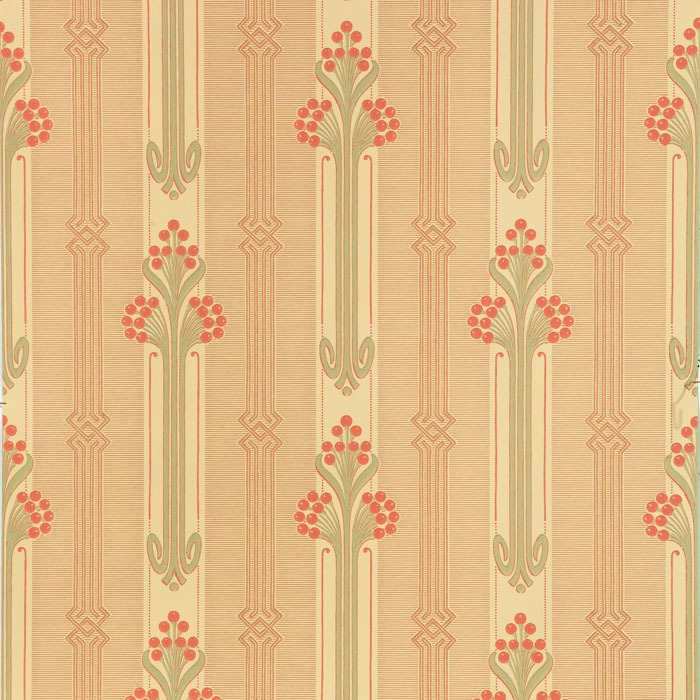 Tapet Nergården/ Röd-Gul