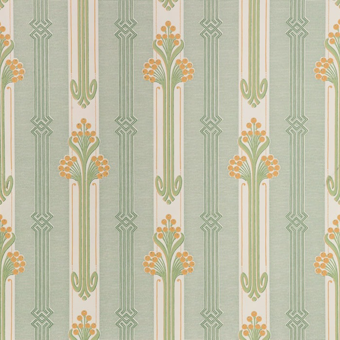 Tapet Nergården/ Grön-Gul