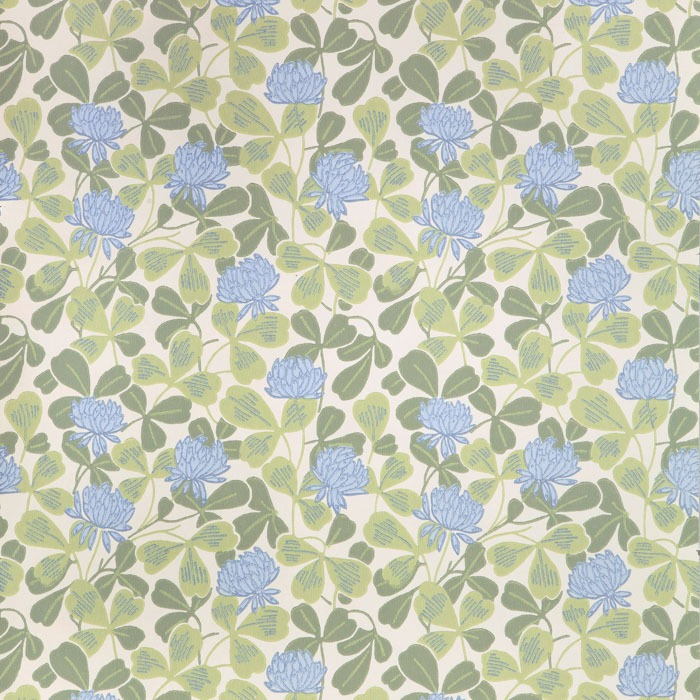 Tapet Klöver/ Blå-Grön