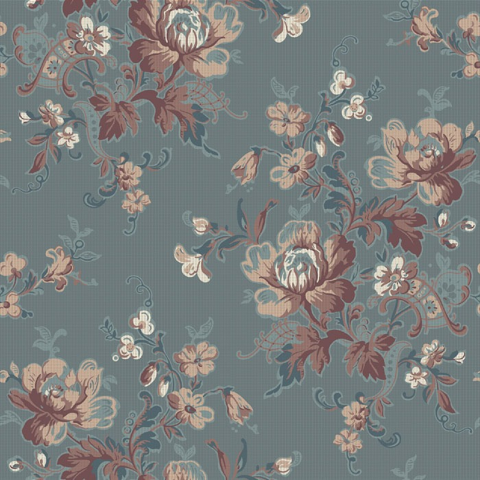 Tapet Ingeborg/ Blå