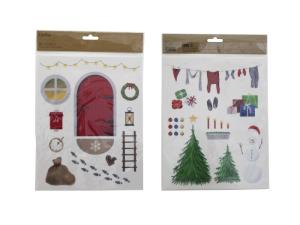 Fönsterdekor Nissedörr/ Jul/ Plastdekaler