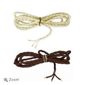 Tvinnad sladd/ elkabel/ Textilkabel/ Elsladd