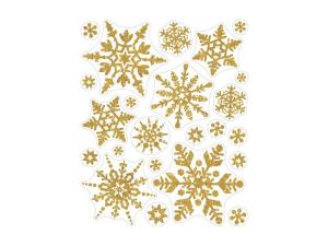 Snöstjärnor/ Guld/ Fönsterdekor/ Jul