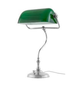 Bankirlampa/ Lampa/ Bärnstensgul skärm