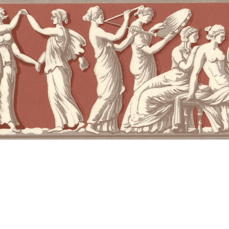 Nio musers bård/ Tapetbård