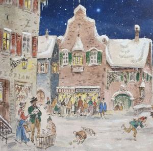 Adventskalender Torg 1954/ med glitter