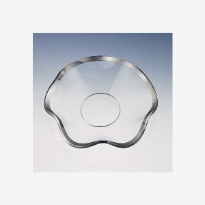 Ljusmanschett glas/ Silverkant