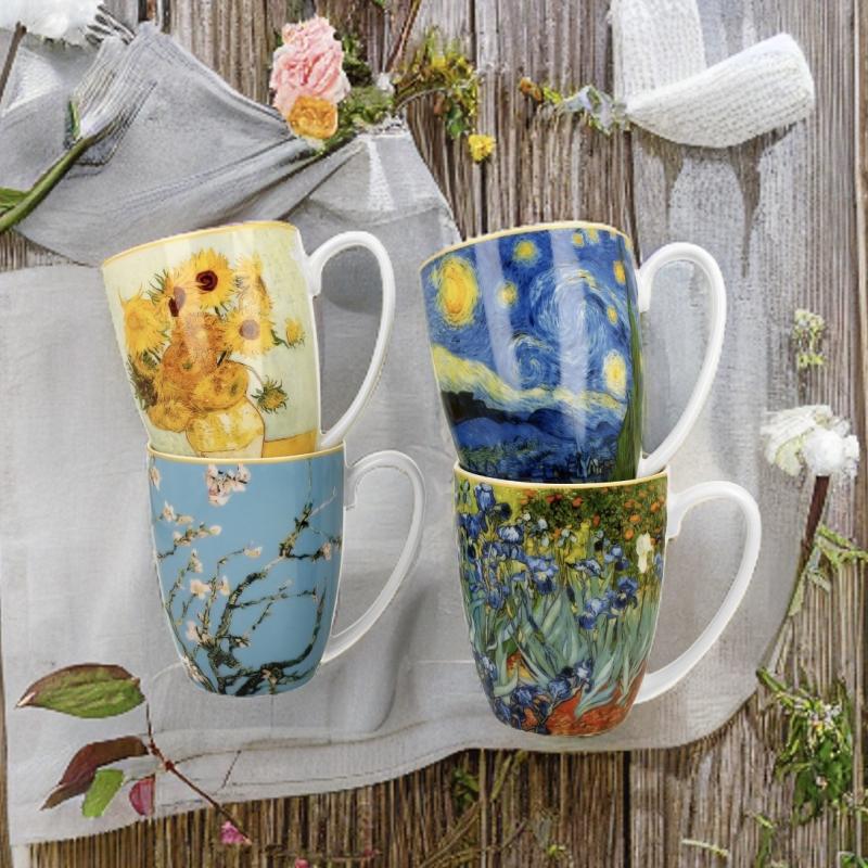 Mugg av porsli 4-pack/ Vincent van Gogh