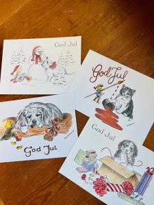 Julkort/ Vykort/ 4-pack