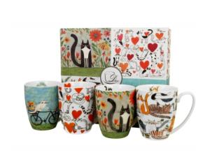 Mugg 4-pack Cats world