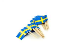 Tandpetare/Svenska flaggan/ Tårtdekoration/ Midsommar