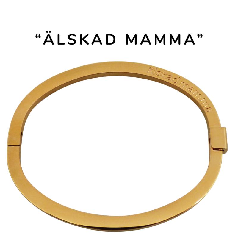 Stelt armband gravyr, Stål / Guld / Rosé