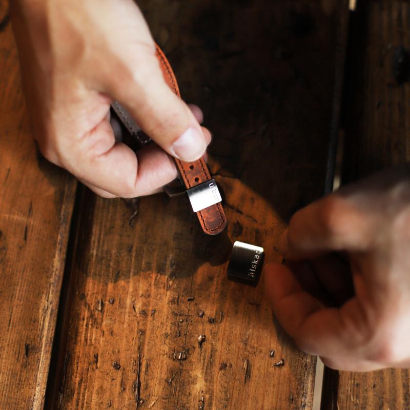 LÄDERARMBAND enkelradigt