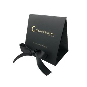 Presentpåse med silkespapper, svart/guld