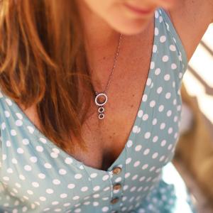 "Mamma Barn" halsband med strass, 1-4 barn