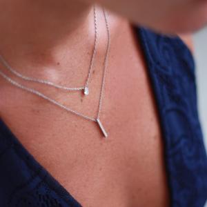 Nätt strasshalsband, päronformad sten
